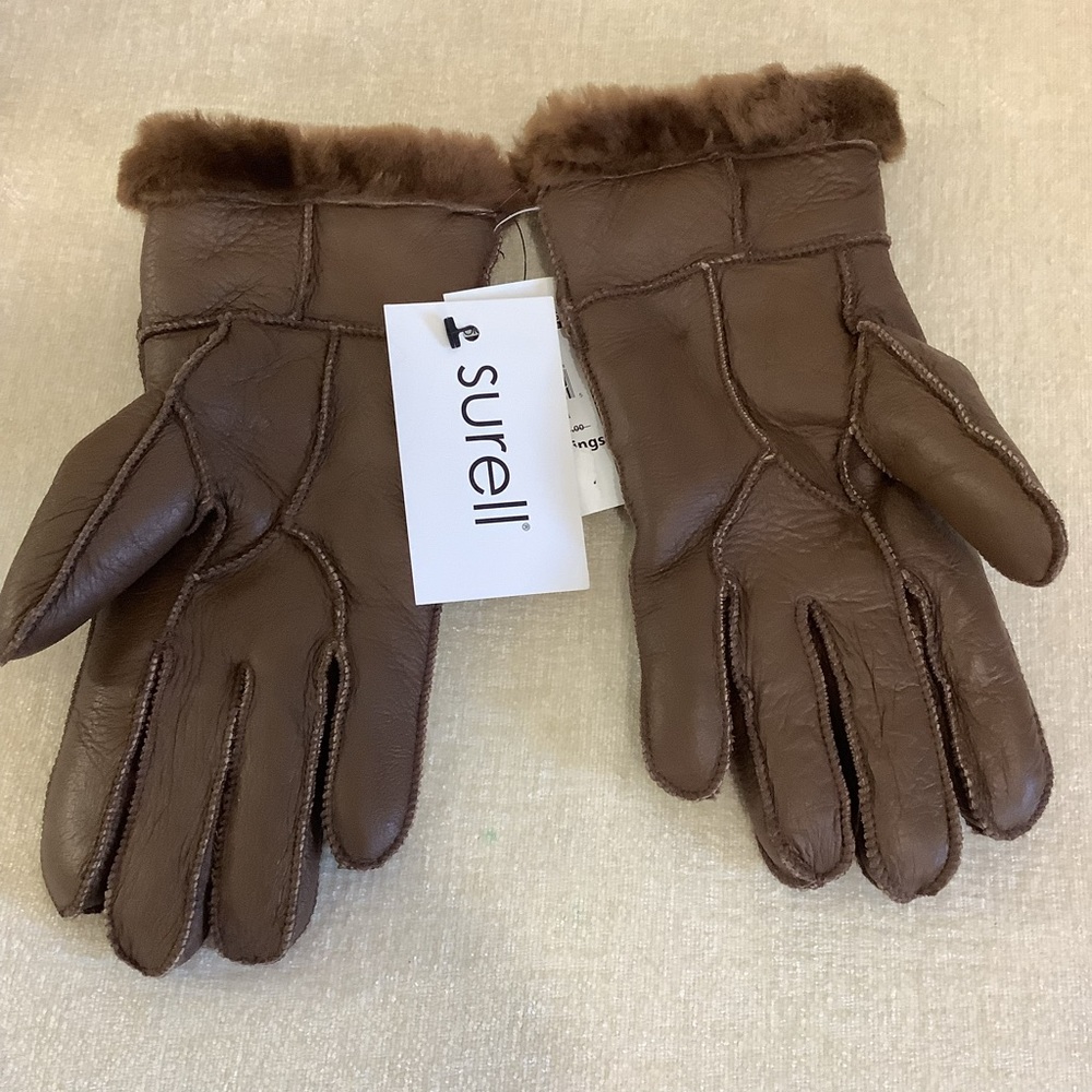 Surell Shearling Glove w/buckle